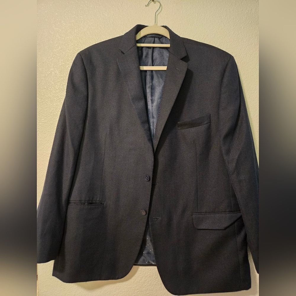 Kenneth Cole Reaction Black Sport Coat with Notched Lapels